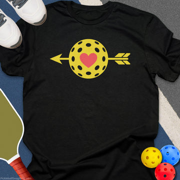 Love Heart Pickleball T-Shirt