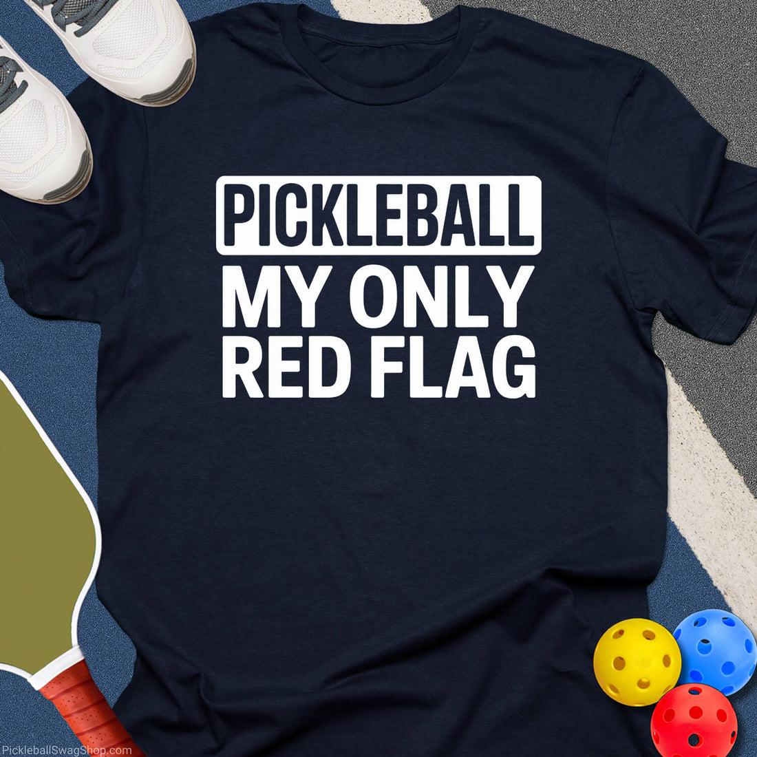 Red Flag Rally Pickleball T-Shirt