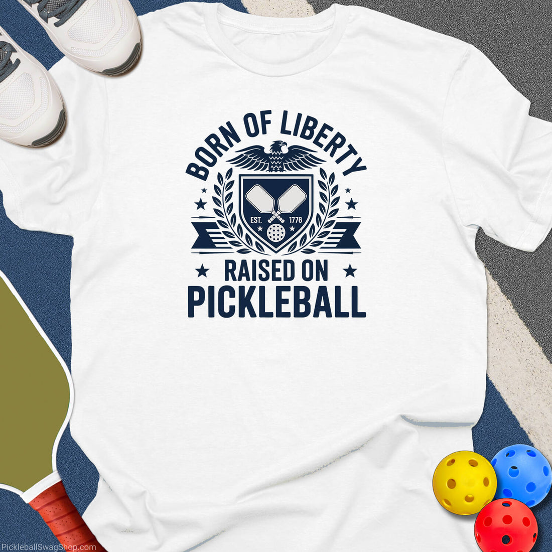 Raised on Pickleball USA T-Shirt