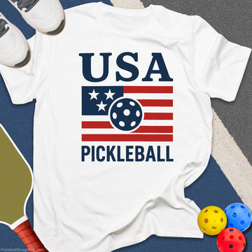 Red White Blue Pickleball T-Shirt